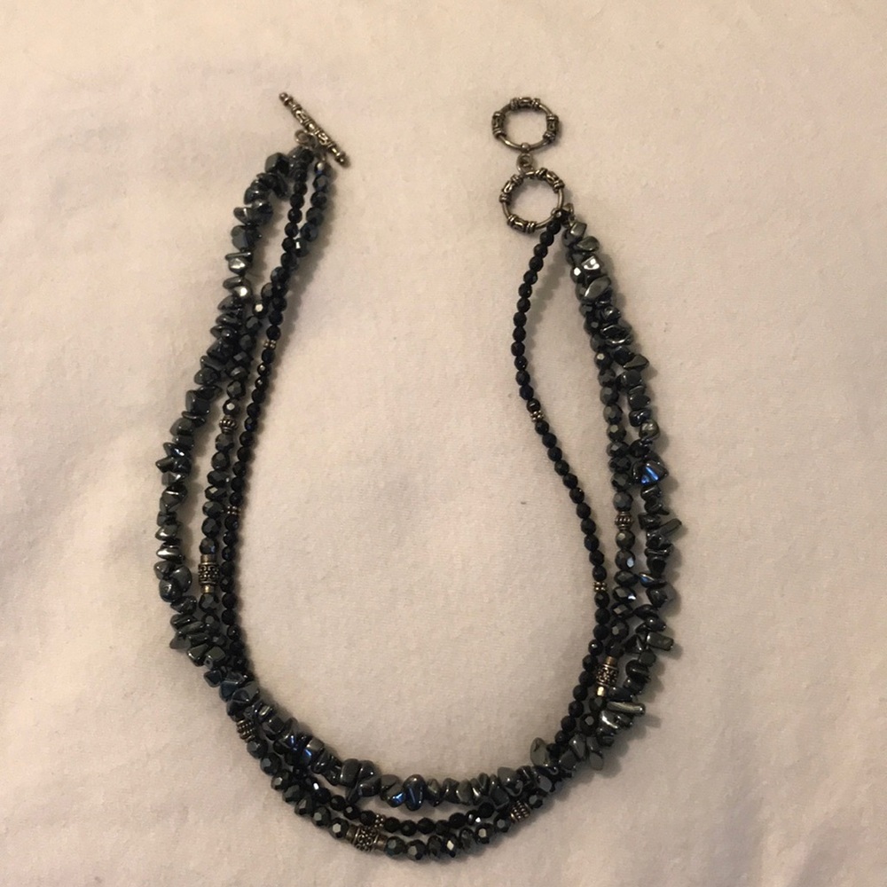 Silpada Black Onyx, and Hematite necklace